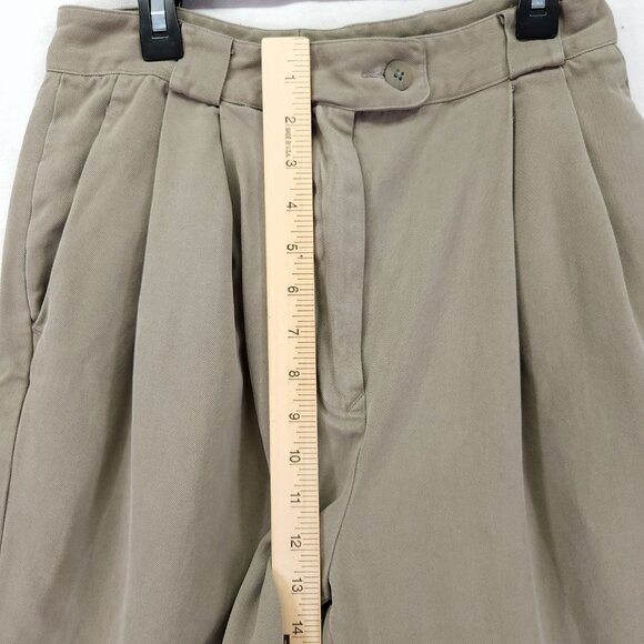 Cypress Grove Pants Womens 10 Beige 100% Silk Pleated Dress Trousers Classic 23" - Picture 9 of 15